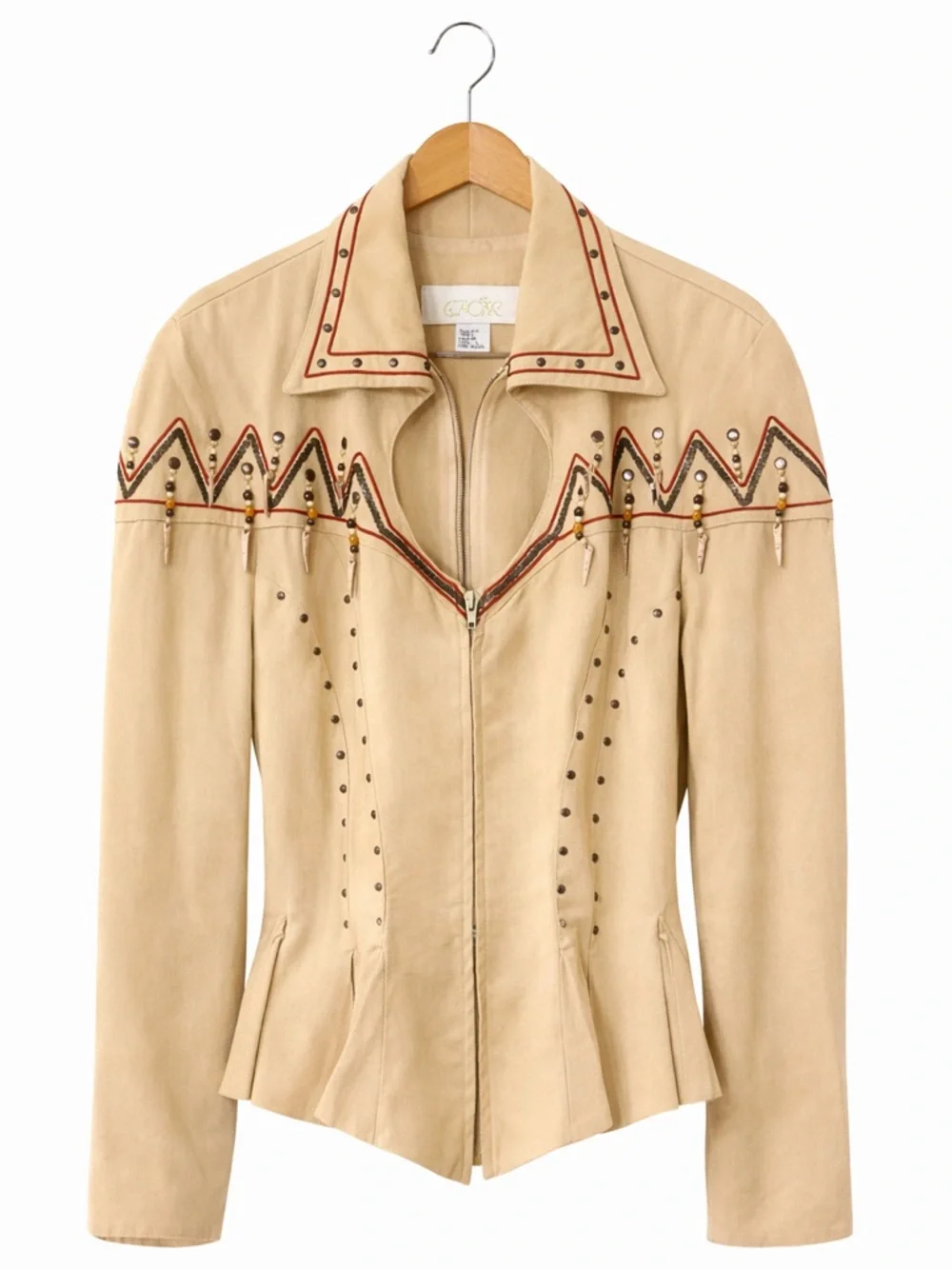 Vintage Cache Western Beaded Jacket Studded Cowgirl Rodeo USA - Picture 3 of 10